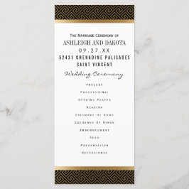 Huwelijksprogramma | Formele Golden Geometric op z Programmakaart