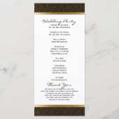 Huwelijksprogramma | Formele Golden Geometric op z Programmakaart (Achterkant)