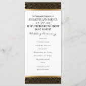 Huwelijksprogramma | Formele Golden Geometric op z Programmakaart (Voorkant)