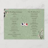 Huwelijksprogramma Gevangenen van de Liefde Aankondigingskaart (Achterkant)