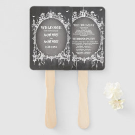 Huwelijksprogramma Hand Fan Halloween Gotisch Lijs Handwaaier