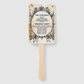 Huwelijksprogramma Hand Fan Halloween Gotisch Lijs Handwaaier (Achterkant)