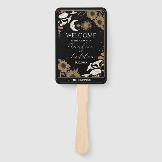 Huwelijksprogramma Hand Fan Tarot Sun Moon Spirits Handwaaier (Voorkant)
