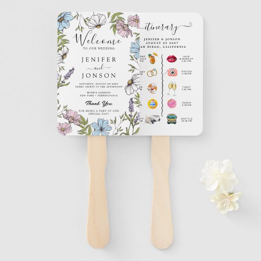 Huwelijksprogramma Handwaaier (Voorkant en achterkant)