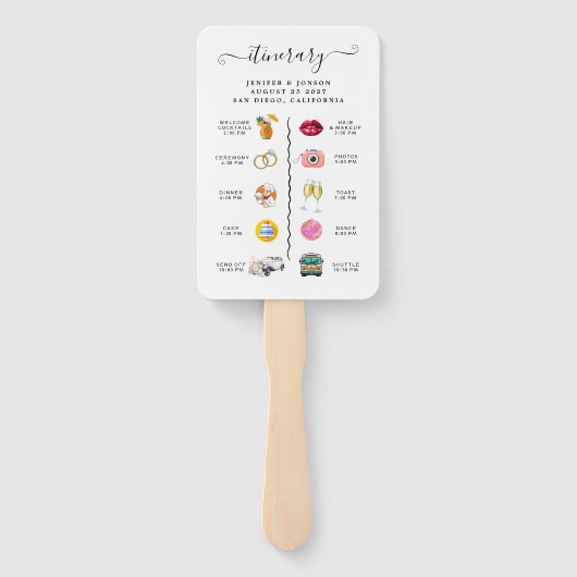  Huwelijksprogramma  Handwaaier (Achterkant)