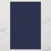 Huwelijksprogramma in Navy Blue Script voor gasten (Achterkant)