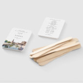 Huwelijksprogramma in waterverf van Sevilla Spanje Handwaaier (Niet-gemonteerd)