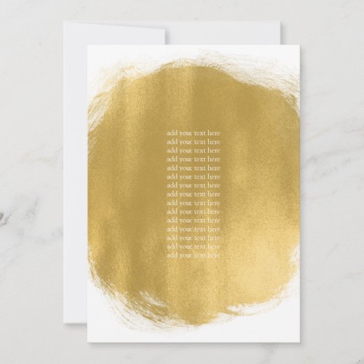 Huwelijksprogramma Inzetstuk Goud Verf Uitzicht Kaart (Voorkant)