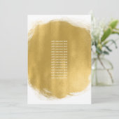 Huwelijksprogramma Inzetstuk Goud Verf Uitzicht Kaart (Staand voorkant)