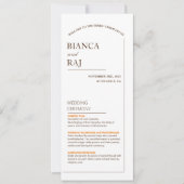 Huwelijksprogramma Kaart (Voorkant)