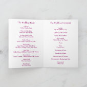 Huwelijksprogramma Kaart - Roze Orchidee collectie (Binnen)