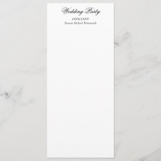 Huwelijksprogramma KM Monogram of MK Monogram Programmakaart (Achterkant)