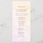 Huwelijksprogramma Koraal Waterverf Bloemen Programmakaart (Achterkant)