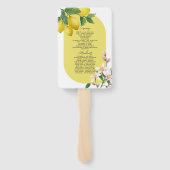 Huwelijksprogramma Mediterrane La Dolce Vita Handwaaier (Achterkant)