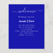 Huwelijksprogramma Menu koninklijk blauw wit (Voorkant)