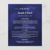 Huwelijksprogramma Menu marineblauw wit budget (Achterkant)