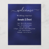 Huwelijksprogramma Menu marineblauw wit budget (Voorkant)