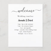 Huwelijksprogramma Menu wit zwart budget (Voorkant)