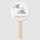 Huwelijksprogramma met elegante kalligrafie voor M Handwaaier (Voorkant)