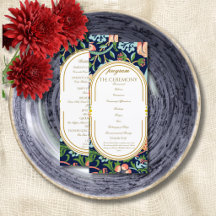 Huwelijksprogramma met William Morris Strawberry T