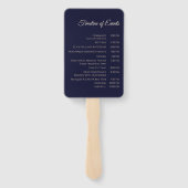 Huwelijksprogramma-Modern Abstract-Blauw Paarse Go Handwaaier (Achterkant)