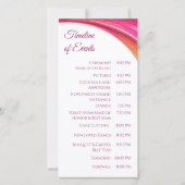 Huwelijksprogramma-Modern Abstract-roze Sinaasappe (Achterkant)