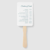 Huwelijksprogramma-Modern Smaragd Groen Handwaaier (Achterkant)