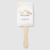 HUWELIJKSPROGRAMMA Mr. FAN en Mrs chic gouden conf Handwaaier (Voorkant)