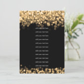 Huwelijksprogramma Plaats Gouden Lichten Programmakaart (Staand voorkant)