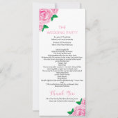 Huwelijksprogramma Sjablonen voor Ceremonie Kaart (Achterkant)