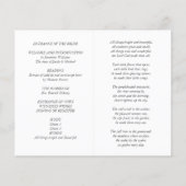 Huwelijksprogramma Sjabloon (Achterkant)