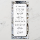 Huwelijksprogramma Sjabloon Landelijke Berkenboom (Achterkant)