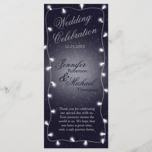 Huwelijksprogramma | STERRENNACHT Programmakaart (Voorkant)