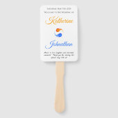 Huwelijksprogramma-Tijd van Evenementen-Twin Flame Handwaaier (Voorkant)