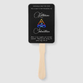 Huwelijksprogramma-Tijdlijn-Twin Flame-symbool Handwaaier (Voorkant)