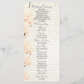  huwelijksprogramma voor de pastelpappach - floral programmakaart (Achterkant)