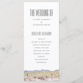 Huwelijksprogramma voor in de Arizona-woestijn Programmakaart (Voorkant)
