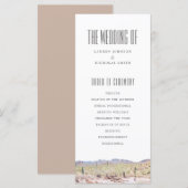 Huwelijksprogramma voor woestijnceremonie in Arizo Programmakaart (Voorkant / Achterkant)