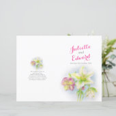 huwelijksprogramma waterverf lente hellebores (Staand voorkant)
