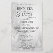 Huwelijksprogramma | Zacht zilver (Voorkant)