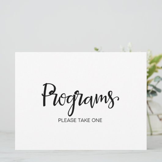 Huwelijksprogramma's Gelieve één mee te nemen Bord Kaart (Staand voorkant)