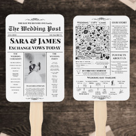 Huwelijksprogramma's Krant met Tijdlijn, Huwelijk Handwaaier