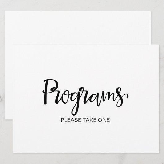 Huwelijksprogramma's neem er een mee bordje kaart (Voorkant / Achterkant)