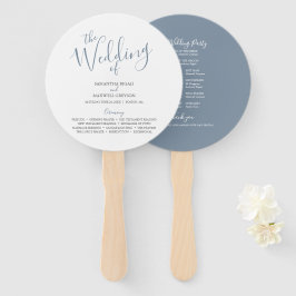 Huwelijksprogramma's Uniek Minimalistisch Script Handwaaier