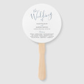 Huwelijksprogramma's Uniek Minimalistisch Script Handwaaier (Voorkant)