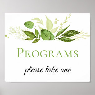 Huwelijksprogramma's van Wildwoods Botanicals Poster