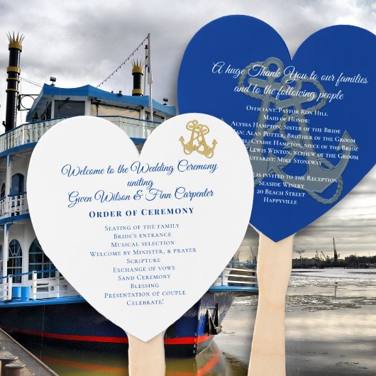 Huwelijksprogrammawaaier Cruise Ankers Programma F Handwaaier