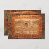 Huwelijksreactie Afrikaanse Safari Bruiloft RSVP Kaartje (Voorkant / Achterkant)