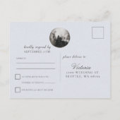 Huwelijksreactie Betoverd Bos Hertenmaan Uitnodiging Briefkaart (Achterkant)