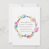 Huwelijksreactie boho veer inheemse tribale krans kaart (Voorkant)